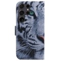 For Samsung Galaxy S24 Ultra 5G Coloured Drawing Flip Leather Phone Case(Tiger)