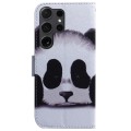 For Samsung Galaxy S24 Ultra 5G Coloured Drawing Flip Leather Phone Case(Panda)