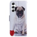 For Samsung Galaxy S24+ 5G Coloured Drawing Flip Leather Phone Case(Pug)