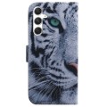 For Samsung Galaxy S24 5G Coloured Drawing Flip Leather Phone Case(Tiger)