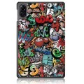 For Honor Pad X9 / X8 Pro 11.5 Coloured Drawing 3-Fold Holder Leather Tablet Case(Graffiti)