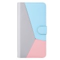 For Xiaomi Redmi Note 12 Pro 5G Global Tricolor Stitching Horizontal Flip Leather Phone Case(Grey)
