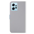 For Xiaomi Redmi Note 12 Pro 5G Global Tricolor Stitching Horizontal Flip Leather Phone Case(Grey)