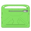 For Lenovo Tab P12 12.7 Handle Portable EVA Shockproof Tablet Case(Green)