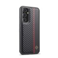 For Samsung Galaxy A54 5G LC.IMEEKE 3 in 1 Carbon Fiber Texture Shockproof Phone Case(Black)
