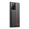 For Samsung Galaxy Note20 Ultra LC.IMEEKE 3 in 1 Carbon Fiber Texture Shockproof Phone Case(Black)