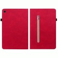 For Samsung Galaxy Tab S5e/T720/T725 Skin Feel Solid Color Zipper Leather Tablet Case(Red)