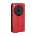 For OPPO Find X7 Ultra 5G Magnetic Buckle Retro Texture Leather Phone Case(Red)