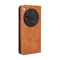 For OPPO Find X7 Ultra 5G Magnetic Buckle Retro Texture Leather Phone Case(Brown)
