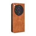 For OPPO Find X7 5G Magnetic Buckle Retro Texture Leather Phone Case(Brown)