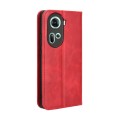 For OPPO Reno11 5G Global Magnetic Buckle Retro Texture Leather Phone Case(Red)