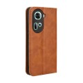 For OPPO Reno11 5G Global Magnetic Buckle Retro Texture Leather Phone Case(Brown)