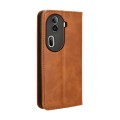 For OPPO Reno11 Pro 5G Global Magnetic Buckle Retro Texture Leather Phone Case(Brown)