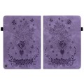 For Amazon Fire HD 10 2023 Butterfly Rose Embossed Leather Tablet Case(Purple)