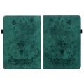 For Amazon Fire HD 10 2023 Butterfly Rose Embossed Leather Tablet Case(Green)