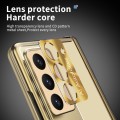 For Samsung Galaxy Z Fold5 Aluminum Alloy Double Hinge Shockproof Phone Protective Case(Gold)