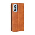 For Blackview A52 / A52 Pro Magnetic Buckle Retro Texture Leather Phone Case(Brown)