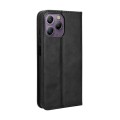 For Blackview A96 Magnetic Buckle Retro Texture Leather Phone Case(Black)