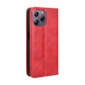 For Blackview A96 Magnetic Buckle Retro Texture Leather Phone Case(Red)
