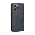 For Blackview A96 Magnetic Buckle Retro Texture Leather Phone Case(Blue)