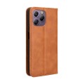 For Blackview A96 Magnetic Buckle Retro Texture Leather Phone Case(Brown)