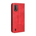 For Nokia C210 Magnetic Buckle Retro Texture Leather Phone Case(Red)