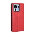 For ZTE Blade  V50 Vita 4G Magnetic Buckle Retro Texture Leather Phone Case(Red)