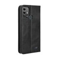For ZTE Blade A53 Pro Magnetic Buckle Retro Texture Leather Phone Case(Black)