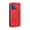 For ZTE Blade A53 Pro Magnetic Buckle Retro Texture Leather Phone Case(Red)