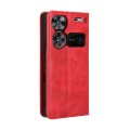 For ZTE nubia Z60 Ultra Magnetic Buckle Retro Texture Leather Phone Case(Red)