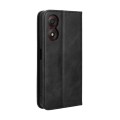For ZTE Blade A34 Magnetic Buckle Retro Texture Leather Phone Case(Black)