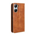 For ZTE Libero 5G IV Magnetic Buckle Retro Texture Leather Phone Case(Brown)