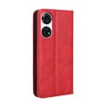 For ZTE Anshin Family Magnetic Buckle Retro Texture Leather Phone Case(Red)