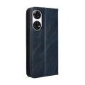 For ZTE Anshin Family Magnetic Buckle Retro Texture Leather Phone Case(Blue)