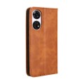 For ZTE Anshin Family Magnetic Buckle Retro Texture Leather Phone Case(Brown)