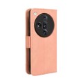 For OPPO Find X7 Ultra 5G Skin Feel Calf Texture Card Slots Leather Phone Case(Pink)