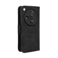 For OPPO Find X7 Ultra 5G Skin Feel Calf Texture Card Slots Leather Phone Case(Black)