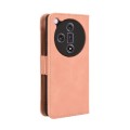 For OPPO Find X7 5G Skin Feel Calf Texture Card Slots Leather Phone Case(Pink)
