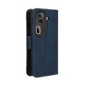 For OPPO Reno11 Pro 5G Global Skin Feel Calf Texture Card Slots Leather Phone Case(Blue)