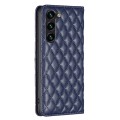 For Samsung Galaxy S24+ 5G Diamond Lattice Magnetic Leather Flip Phone Case(Blue)