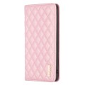 For Samsung Galaxy S24 5G Diamond Lattice Magnetic Leather Flip Phone Case(Pink)