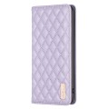 For Samsung Galaxy A35 Diamond Lattice Magnetic Leather Flip Phone Case(Purple)