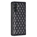 For Samsung Galaxy A55 Diamond Lattice Magnetic Leather Flip Phone Case(Black)
