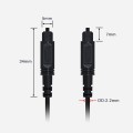1m EMK OD2.2mm Digital Audio Optical Fiber Cable Plastic Speaker Balance Cable(Black)