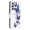 For Samsung Galaxy S24 5G Colored Drawing Pattern Leather Phone Case(Butterflies)