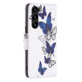 For Samsung Galaxy S24+ 5G Colored Drawing Pattern Leather Phone Case(Butterflies)