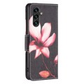 For Samsung Galaxy A35 Colored Drawing Pattern Leather Phone Case(Lotus)