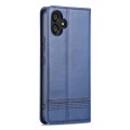 For Samsung Galaxy A05 AZNS Magnetic Calf Texture Flip Leather Phone Case(Dark Blue)