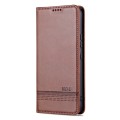 For Samsung Galaxy A05 AZNS Magnetic Calf Texture Flip Leather Phone Case(Dark Brown)