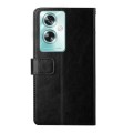 For OPPO Reno11 F 5G/F25 Pro 5G Y-shaped Pattern Flip Leather Phone Case(Black)